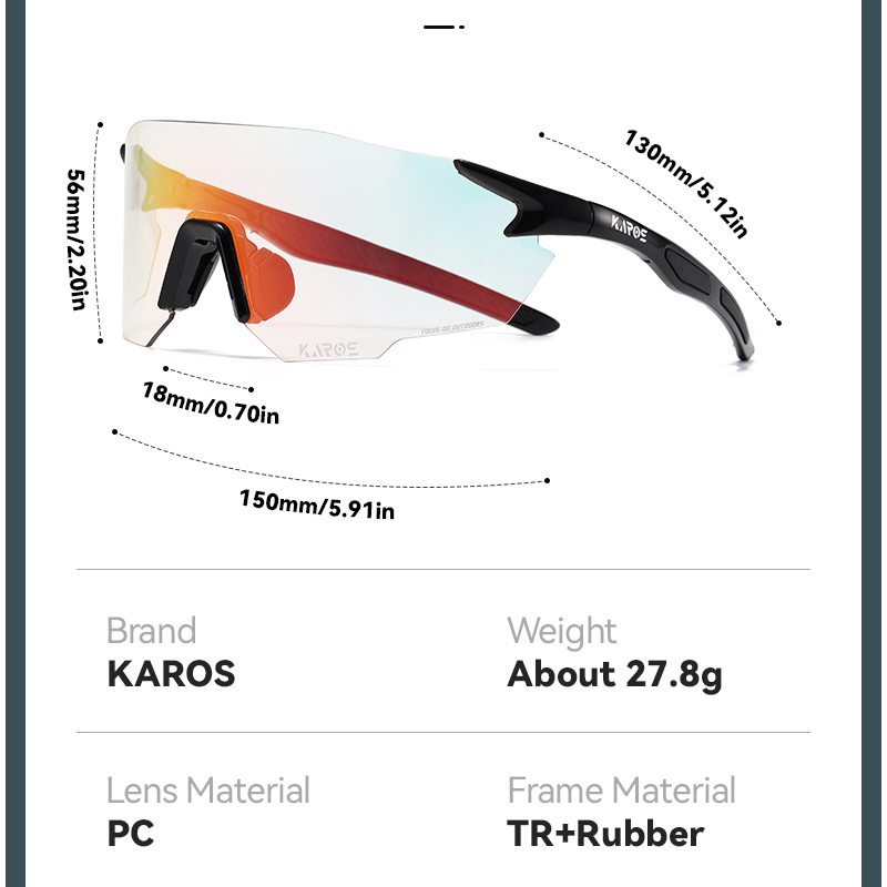 KAROS Photochromic Cycling Gla - огляд і ціна Mountain Biking Sunglasses